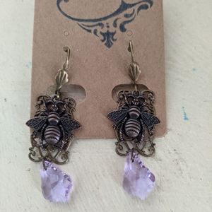 Bee earrings handmade by me